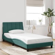 Σκελετός Κρεβατιού Χωρίς Στρώμα Hanko Πράσινο 100x200εκ. Βελούδινο