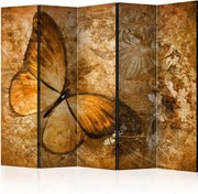 Διαχωριστικό με 5 τμήματα - butterfly (sepia) II [Room Dividers]