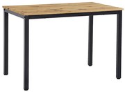 Τραπέζι Witte pakoworld MDF/Metal σε sonoma απόχρωση με μαύρο πόδι 110x70x76εκ