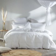 Παπλωματοθήκη Ξενοδοχείου 55-11 80% Βαμβάκι 20% Polyester Percalle 160TC White Queen Size 220x240cm Βαμβάκι-Πολυέστερ