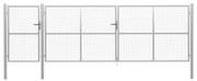 vidaXL Πόρτα Κήπου Ασημί 500x150 εκ. από Ατσάλι
