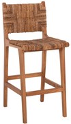 Σκαμπό Bar Walter HM9841 46x55x105cm Natural Ξύλο,Ψάθα