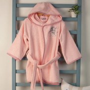 Μπουρνούζι Βρεφικό Με Κέντημα Dreaming Elephant 167 Pink DimCol