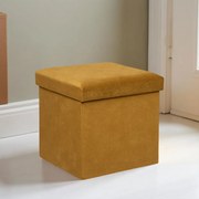 Σκαμπό Με Αποθηκευτικό Χώρο (38x38x38) A-S Liloy Ochre 197332B