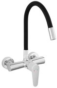 Μπαταρία Κουζίνας Εντοιχισμού Algeo BAG5UFB Chrome-Black Ferro Μέταλλο,PVC