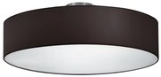 Πλαφονιέρα Οροφής Υφασμάτινη Μαύρη 50xH17cm  3xE27 Trio Lighting Hotel 603900302