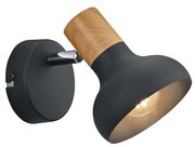 Σποτ RL Lighting Latika R81521032 Μαύρο με απομίμηση Ξύλο