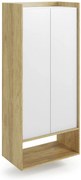 MOBIUS regal 2D color: hikora oak/white DIOMMI V-PL-MOBIUS-REGAŁ_2D-BIEL DIOMMI-60-22400