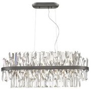 Πολυέλαιος Κρεμαστό Φωτιστικό Οροφής 8xG9 Ασημί Veronica 4315300 Viokef-4315300-Ασημί 4315300