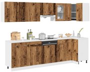 vidaXL 11 τεμαχίων Υπουργικό Συμβούλιο Κουζίνας Set Παλαιωμένο ξύλο