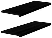 vidaXL Περβάζια παραθύρων 2 τεμ. Σκ. Καφέ 110x40x2εκ. Μασίφ Ξύλο Δρυός