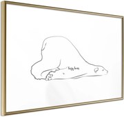 Αφίσα - Resting Polar Bear - 60x40 - Χρυσό - Χωρίς πασπαρτού