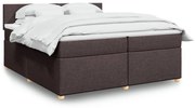 ΚΡΕΒΑΤΙ BOXSPRING ΜΕ ΣΤΡΩΜΑ ΣΚΟΥΡΟ ΚΑΦΕ 200X200 ΕΚ. ΥΦΑΣΜΑΤΙΝΟ 3286783