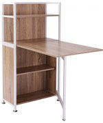 Ξύλινο Γωνιακό Γραφείο με Βιβλιοθήκη 97.5 x 62 x 121 cm HOMCOM 836-020  836-020