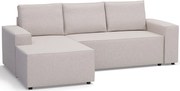 Γωνιακός καναπές Nilla-Ekrou-Αριστερή - 258.00Χ159.00Χ92.00cm