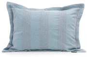 Βαμβακερή Oxford Blue Indigo Μαξιλαροθήκη 50x70+3cm 50x70 3cm Blue Indigo