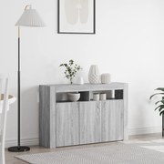 vidaXL Βιτρίνα Γκρι sonoma Κατασκευασμένο ξύλο 116 x 30 x 75 εκ Βιτρίνα