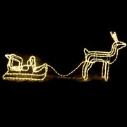 Φωτοσωλήνας Reindeer With Sleigh 312 Led X083121214N 65x64x30/59x22x29cm 53,3W Clear Aca