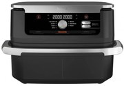 Διπλή φριτέζα με ζεστό αέρα Ninja AF500EU, 10,4 l, 7 προγράμματα, Χρονοδιακόπτης, Ανεξάρτητες ζώνες, Μαύρο/Ινοχ