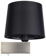 Φωτιστικό Τοίχου - Απλίκα Chillin 8211 1xE27 max 40W Black-Silver Nowodvorski Metal, Fabric