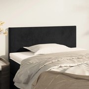 Κεφαλάρι Κρεβατιού Μαύρο 80 x 5 x 78/88 εκ. Βελούδινο - Μαύρο