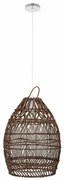 Φωτιστικό Οροφής Tahiti 00711 1xΕ27 Φ38x50cm Brown GloboStar