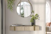 Επιτοίχια Τουαλέτα Vera 120x40x15cm Δρυς Oak + Χρυσές Λαβές -  BOG4587