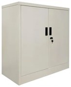 ΝΤΟΥΛΑΠΙ με 2 Ράφια Μεταλλικό Άσπρο 90x40x90cm Ε6000