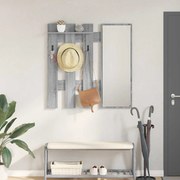 vidaXL Τοίχου Κρεμάστρα Επιτοίχιο Γκρι Sonoma 100 x 10 x 100 εκ