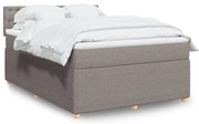 Κρεβάτι Boxspring με Στρώμα Taupe 160x200 εκ. Υφασμάτινο