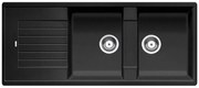 Blanco Zia 8 S Anthracite SILGRANIT™ PuraDur™ Γρανιτένιος Νεροχύτης Ένθετος Αντιστρεφόμενος με 2 Γούρνες και Ποδιά 116x50cm