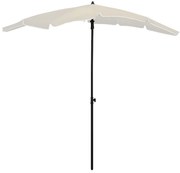 vidaXL Ομπρέλα Κήπου με Ιστό Χρώμα της Άμμου 200 x 130 εκ.