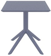 SIESTA SKY DARK GREY 70X70X74εκ. ΤΡΑΠΕΖΙ ΠΟΛ/ΝΙΟΥ 70X70X74εκ.20.0250