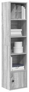 vidaXL Βιβλιοθήκη Γκρι Sonoma 31x24x127 εκ. από Επεξεργασμένο Ξύλο