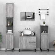 vidaXL Ντουλάπι Μπάνιου Γκρι Sonoma 65x33x60 εκ. Επεξεργασμένο Ξύλο