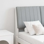 vidaXL Ταπετσαρισμένο κεφαλάρι Ανοιχτό γκρι 120 cm