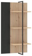 Ράφι τοίχου Correze ZP3P Μαύρος Δρύς - Artisan Oak 58x22x104 εκ. 58x22x104 εκ.