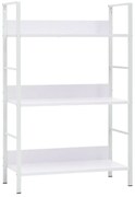 vidaXL Ραφιέρα 3 Επιπέδων Λευκή 60x27,6x90,5 εκ. Επεξεργασμένο Ξύλο
