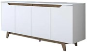 Μπουφές Rafaelo λευκό-καρυδί 180x45x78,5εκ 180x45x78.5 εκ.