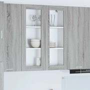 vidaXL Κρεμαστό ντουλάπι με πόρτα Riga Γκρίζο Σονομα 80 x 31 x 100 εκ.