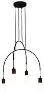 Κρεμαστό Φωτιστικό Οροφής 4xE27 G95 LED Μαύρο Everdina 77-3822 Homelighting-77-3822-Μαύρο 77-3822