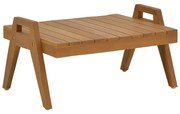 Τραπέζι Kally teak ξύλο σε φυσική απόχρωση 60x50x34εκ 66x49.5x34 εκ.