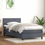 ΚΡΕΒΑΤΙ BOXSPRING ΜΕ ΣΤΡΩΜΑ ΣΚΟΥΡΟ ΓΚΡΙ 90X210 ΕΚ. ΒΕΛΟΥΔΙΝΟ 3316672