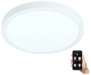 Πλαφονιέρα Οροφής IP44 Ø28,5cm LED 19,5w 2500lm 2700-6500K Remote-App Μαύρο Eglo Fueva-Z 98843