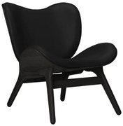 Πολυθρόνα A Conversation Piece Hope Leather 5102C5501-12 70x83x83cm Black Oak Black