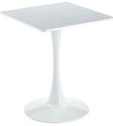 Τραπέζι BREAK Λευκό MDF/Μέταλλο 60x60x75cm