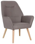 WOODWELL NATTALY Πολυθρόνα - Μπερζέρα K/D, Ύφασμα Nabuk Ανοιχτό Καφέ 76x78x101cm Ε7140,2