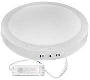 Adeleq Led Φωτιστικό Επίτοιχο Αλουμινίου Στρογγυλό 30W 3000K Λευκό 21-03031100