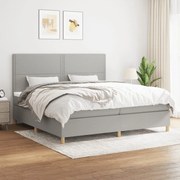 ΚΡΕΒΑΤΙ BOXSPRING ΜΕ ΣΤΡΩΜΑ ΑΝΟΙΧΤΟ ΓΚΡΙ 200X200 ΕΚ. ΥΦΑΣΜΑΤΙΝΟ 3142281