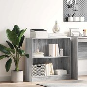 vidaXL Βιβλιοθήκη Γκρι Sonoma 80x24x76 εκ. από Επεξεργασμένο Ξύλο